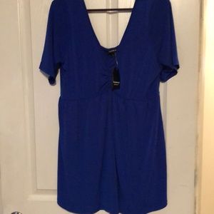 Torrid blue short sleeve top size 1